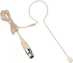 Headset Microphone Single Ear Earset Headworn Over Ear Hanging Condenser Omnidirectional Mic Compatible with Shure Wireless System Bodypack Transmitter with 1.2m Cable Mini XLR 4 Pin TA4F Plug