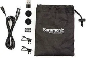 Saramonic LavMicro-U Professional Lavalier Microphone for iPhone 15, Android & iPad with USB-C & Computers with USB or USB-C with 6.6' Cable for Vlogging, Interviews, YouTube, TikTok, Live Streaming