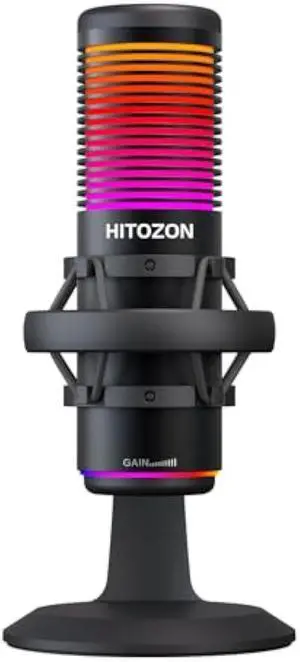 Gaming USB Microphone with RGB, Mute, Gain, Monitoring, Plug&Play for Gaming, Podcasts, Videos, Streaming, Recording - Supports PS4/5/PC