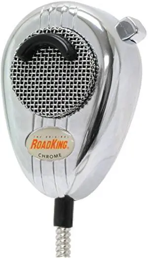 Road King RK56CHSS Chrome Noise Canceling CB Microphone with Chrome Flex Cord