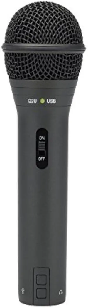 Samson Q2U USB/XLR Dynamic Microphone Recording and Podcasting Pack (Black)