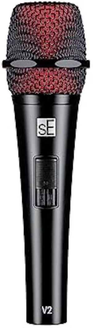 SE Electronics V2-SW Supercardioid Dynamic Handheld Microphone with On/Off Switch, Black