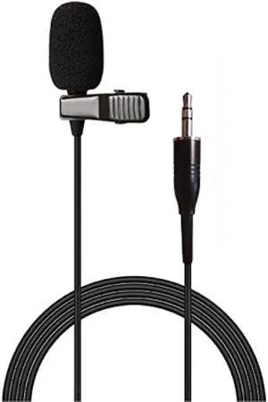 Pro Lavalier Microphone Lapel Microphone 3.5mm (1/8'') TRS Unidirectional Condenser Mic for PC Camera Voice Amplifier Wireless Transmitter, Ideal for Lectures, Podcasts