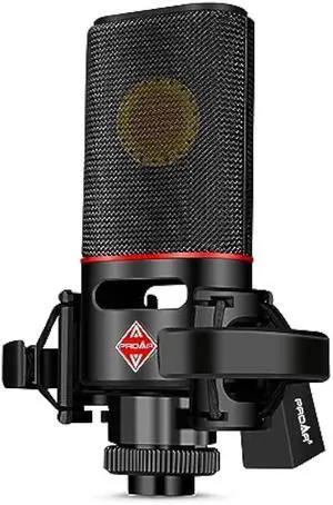 XLR Microphone Cardioid Condenser Microphone XLR with 25mm Large Diaphragm for Computer PC Metal Professional Studio Mic for Recording Podcasting Streaming Gaming ASMR Voice Over Vocals