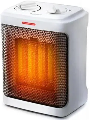 Pro Breeze Space Heater  1500W Portable Electric Heater for Indoor Use, Ceramic Heater with Adjustable Thermostat, Small Heater for Home, Bedroom, Office, Garage with 3 Operating Modes - White