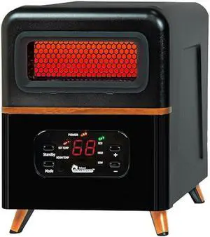 DR. INFRARED HEATER DR-978 New Upgraded Dual Heating Hybrid Portable Infrared Space Heater, 1500W with Remote