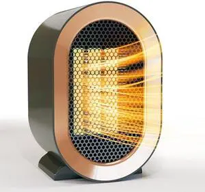 Indoor Electric Portable Space Heater, 1200W Personal Desk Heater, Fast Quiet Heating Ceramic with Thermostat for Small Room,Bedroom and Office Use (Green)