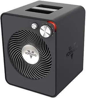 Vornado VMHi300 Whole Room Metal Space Heater, Mechanical Thermostat, Advanced Safety, Tip-Over Protection, Gentle Heating, Vortex Heat Circulation, Metal Space Heater for Home and Bedroom, Storm Gray