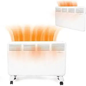 2 in 1 Portable Space Heater, 1500W Energy Efficient Heater with Thermostat, Wall Mounted LED Display Convection Heater for Indoor Use, Office Bedroom