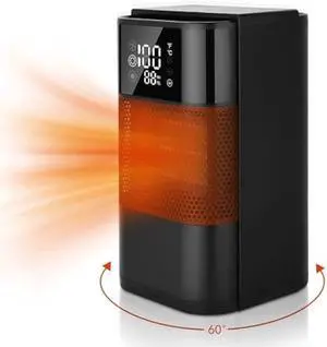 Space Heaters for Indoor Use-PCT Ceramic Safety Thermostat Air Heater,3-Second Quick Heating,Timer Function,60°Rotation-Perfect Air Heater For Office Bedroom Living Room,Home