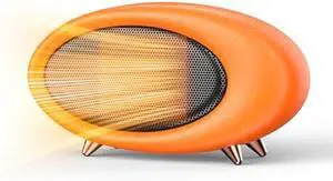 Space Heater, 600W Small Desk Heater for Indoor Use,Fast Safety Personal Desktop Heaters for Bedroom Table Home Office(Orange)