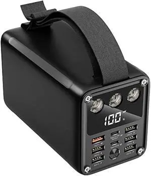 KONFULON 60000mAh High Capacity Power Bank Fast Charging USB C PD 20W Battery Packs with 7 Outputs 22.5W & LCD Display Battery Bank for iPhone, Samsung, iPad,MacBook & Outdoors Camping KONFULON 60000mAh High Capacity Power Bank Fast Charging USB C PD 20W Battery Packs with 7 Outputs 22.5W & LCD Display Battery Bank for iPhone, Samsung, iPad,MacBook & Outdoors Camping