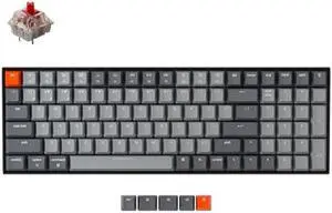 Keychron K4 96% Layout 100 Keys Wireless Bluetooth 5.1/Wired USB Mechanical Gaming Keyboard with Gateron G Pro Red Switch White LED Backlight N-Key Rollover for Mac Windows PC-Version 2