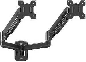 MOUNTUP Dual Monitor Wall Mount for 2 Max 32 Inch Computer Screen, Fully Adjustable Gas Spring Double Monitor Arm, Wall Mounted Monitor Holder Support 4.4-19.8lbs Display, VESA Bracket 75x75, 100x100