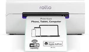 Rollo Wireless Shipping Label Printer - Wi-Fi Thermal Label Printer 4x6 for Shipping Packages - AirPrint from iPhone, iPad, Mac - Supports Windows, Chromebook, Android, Linux