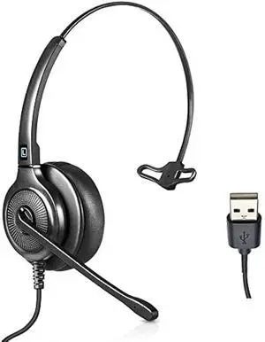 Leitner LH250XL  Headsets for Call Centers  Works with All VoIP Phone Systems  Comfortable for All Day Wear  USB-A