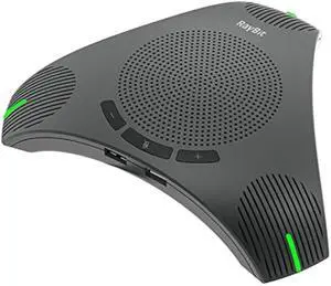 USB Speakerphone with Dual Hub - Conference Room Omnidirectional Microphone and Speaker, Computer Speakers with Microphone for Home Office, 360° Voice Pickup & Noise Reduction Mics for 8-10 People