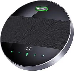 Tenveo MagiCall Conference Speaker with Microphone, Bluetooth/Wireless/USB omnidirectional Speakerphone Noise Cancelling Conference Call 360 Pickup for 10~15 People Online Meeting
