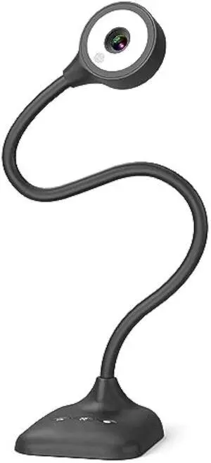 USB Document Camera for Teachers, Webcam/Doc Camera for Classroom with A3 Format, 3-Level LED Lights, Image Invert, Fold, Dual mic for Mac OS, Windows, Zoom, OBS Work with Distance Learning