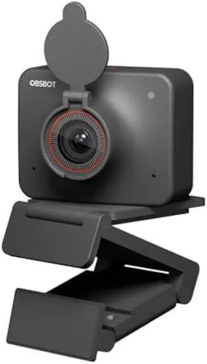 OBSBOT Meet AI-Powered 4K Webcam, AI Framing & Autofocus, Webcam with Microphone, Background Bokeh, 60 FPS, HDR Low-Light Correction, Beauty Mode, Webcam for PC, Streaming, Conference, Gaming, etc.