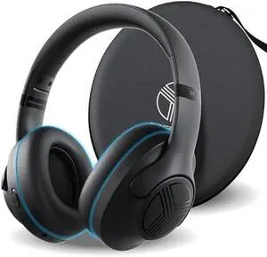 TREBLAB Z2 Hybrid Active Noise Cancelling Workout Headphones - Signature-HD Sound, Deep Bass, 58H Battery, Comfortable, Foldable Over Ear Bluetooth Headphones Wireless w/Mic for Calls, for Gym, Sport