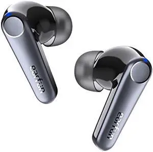 EarFun Air Pro 3 Noise Cancelling Earbuds, Qualcomm® aptX Adaptive Sound, 6 Mics CVC 8.0 ENC, Bluetooth 5.3 Earbuds, Multipoint Connection, 45H Playtime, App Customize EQ, Wireless Charging