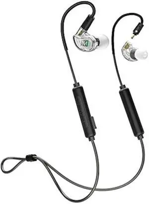 MEE audio M6 PRO Musicians' In-Ear Monitors Wired + Wireless Combo Pack: Includes Stereo Audio Cable and Bluetooth Audio Adapter (Clear) (CMB-M6PROBT-CL)