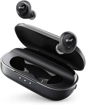 True Wireless Headphones, ZOLO Liberty [Upgraded] 8-Hour Playtime (100 Hours with Charging Case), Bluetooth 5 Bluetooth Earbuds with Graphene Driver Technology, IPX5 Sweatproof, Handsfree Stereo Calls