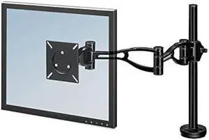 Fellowes 8041601 Professional Series Adjustable Depth Computer Monitor Stand for Desk with Single Monitor Arm, 30 Inch Monitor Capacity