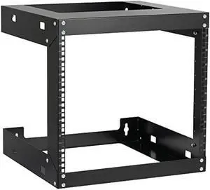 9U Wall Mount Rack Open Frame 19 Inch Server Equipment 2 Post Network Cabinet 18 inches Depth Black by Tedgetal