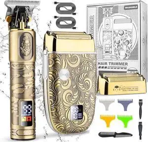 Foil Shavers for Men Electric Razor, Clippers and Trimmer for Men with LED Display, Waterproof