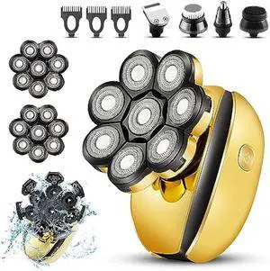 Head Shavers for Bald Men Cordless Head Razor Rechargeable Shaver for Balding 8D Electric Shaver Multifunctional Shaving Kit with Nose Trimmer