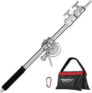 AMBITFUL MF-01 Metal Heavy Stainless Cross Arm Steel Longest 232 cm Photo Studio Kit Boom Arm 94 cm - 232 cm 37-91 Inch Light Stand Cross Arm for C-Stand