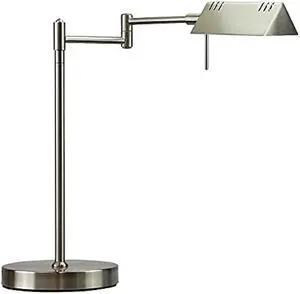O'Bright LED Pharmacy Table Lamp, Full Range Dimming, 12W LED, 360 Degree Swing Arms, Desk, Reading, Craft, Work Lamp, ETL Tested, Brushed Nickel