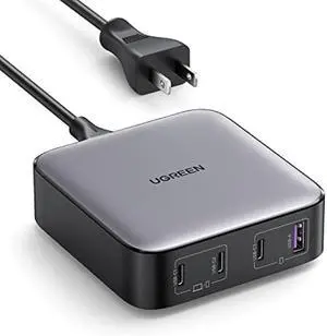 UGREEN Nexode 100W GaN USB C Charging Station, 4-Port Fast Desktop Charger Compatible with MacBook Pro, Dell XPS, iPhone 17/16/15 Series, Galaxy S25/S24 Ultra, Pixel 10/9, iPad, Steam Deck
