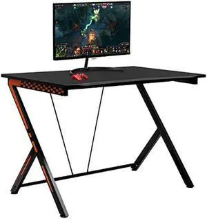 Tangkula 46 Gaming Desk PC Computer Desk, Home Office Study Writing Table for Small Space, Black Gamer Workstation
