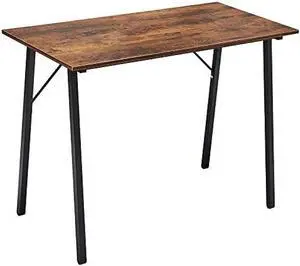Coavas Computer Desk 40 Small Student School Writing Desk, Easy Assembly Study Writing Table Home Office Desk Modern Simple Style PC Desk for Small Space, Study Kids Black Desk, Metal Frame