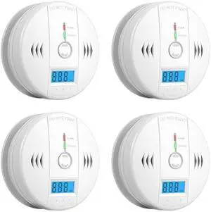 Carbon Monoxide Detectors, CO Detector Battery Powered, Carbon Monoxide Alarm with Sensitive CO Sensor, LCD Display and Sound Warning for Home, Bedroom, Kitchen