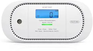 X-Sense Carbon Monoxide Detector Alarm with Digital LCD Display, Replaceable Battery CO Alarm Detector with Peak Value Memory, XC01-R