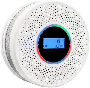 Smoke Detector Carbon Monoxide Detector Combo with Digital Display and Sound Light Alarm, 2-in-1 Smoke & CO Alarm with Battery Operated for Home, Travel or RV
