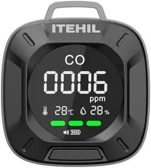 Portable Carbon Monoxide Detector, Mini 3-in-1 CO Detector for Travel & Camping, Camping Carbon Monoxide Detector for RV Car