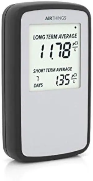Airthings Corentium Home Radon Detector 223 Portable, Lightweight, Easy-to-Use, (3) AAA Battery Operated, USA Version, pCi/L
