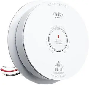 SITERWELL Hardwired Smoke Detector Carbon Monoxide Detector 10 Year Battery, Meets UL217-9th Standards, Interconnected Smoke and Carbon Monoxide Detector Combo with Bilingual Voice Alerts, 1 Pack