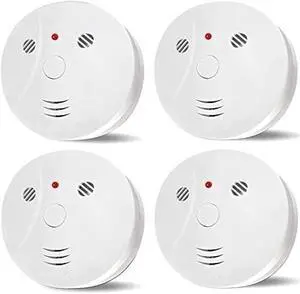 4 Pack Combination Smoke and Carbon Monoxide Detector Battery Operated, Travel Portable Photoelectric Fire&Co Alarm for Home, Kitchen
