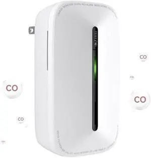 Carbon Monoxide Detectors Plug in, 10-Year Battery Powered CO Detector with Breathing Light, Portable Traval Carbon Monoxide Alarm for Home/Office/RV, 1Pack