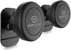 WixGear Magnetic Car Mount [2-Pack] - Universal Stick-On Dashboard Magnetic Phone Holder for Car, Strong Magnet Mount for Cell Phones & Mini Tablets with Swift-Snap Technology