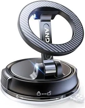 ANDERY Car Phone Holder for Magsafe [78+LBS Strongest Suction & 2400gf Magnetic] 360° Adjustable Car Phone Mount, Phone Holders for Your Car for iPhone 17 Pro Max 16 15 14 13 12 Air Plus, Carbon Fiber