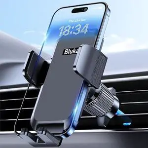 Car Phone Holder Mount, Super Stable Air Vent Cell Phone Car Mount with 2025 Metal Hook Clip, 360° Rotation,One Button Release for iPhone, Galaxy, Google, and All Other Smartphones