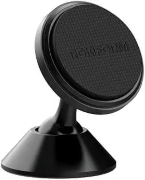 ROKFORM - Adjustable Magnetic Car Mount, 360 Degree Swivel with 3M VHB Tape, Cell Phone Holder, Aluminum Dashboard Phone Mount Stand for Truck Car & Van (Black)