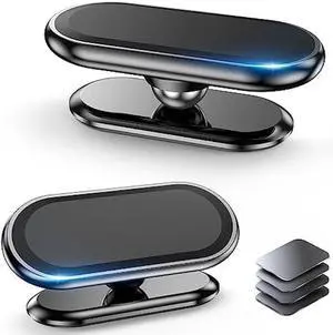 2-PACKMagnetic phone holder for car, [ Super Strong Magnet ] [ with 4 Metal Plate ] cell phone carmount for iPhone Magnetic [ 360° Rotation ] Universal Dashboard adhesive Car Magnetic Phone Mount